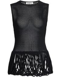 Alaïa - Mesh Peplum Tank Top - Lyst