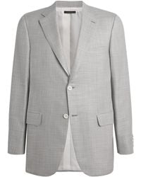 Brioni - Wool-Silk Check Ravello Blazer - Lyst