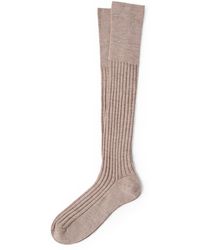 Brunello Cucinelli - Virgin Wool And Cashmere Rib-Knit Socks - Lyst