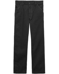 Prada - Cotton Straight-Leg Triangle Jeans - Lyst