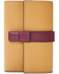 Loewe - Small Leather Vertical Wallet - Lyst
