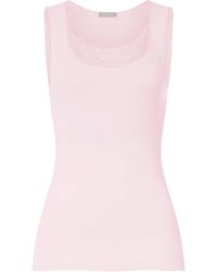 Hanro - Cotton Rosaria Tank Top - Lyst