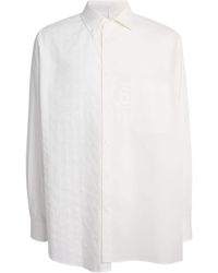 MM6 by Maison Margiela - Cotton Asymmetric Stripe Shirt - Lyst