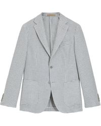 BOSS - Linen-Silk-Cotton Slim Blazer - Lyst