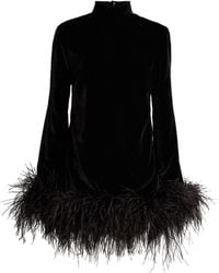 ‎Taller Marmo - Ostrich Feather Gina Mini Dress - Lyst