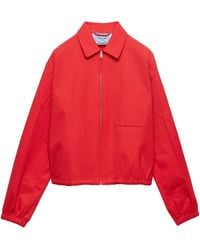 Prada - Gabardine Blouson Jacket - Lyst
