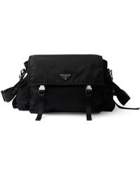 Prada - Re-Nylon And Leather Explore Messenger Bag - Lyst