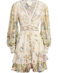CAMILLA - Silk Midsummer Masterpiece Ruffle Mini Dress - Lyst