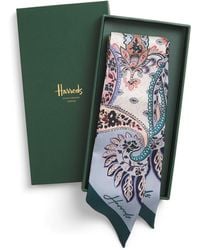 Harrods - Silk Paisley Print Scarf - Lyst