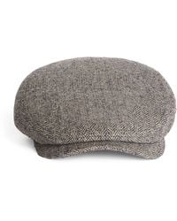 Stetson - Silk Herringbone Flat Cap - Lyst