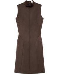 McQueen - Wool High-Neck Mini Dress - Lyst