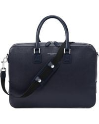 Aspinal of London - Leather Mount Street Briefcase Bag - Lyst