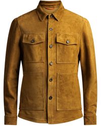 Isaia - Suede Overshirt - Lyst