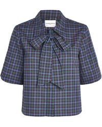 Claudie Pierlot - Check Pussybow Blouse - Lyst