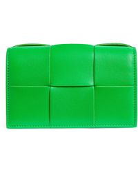 Bottega Veneta - Leather Intreccio Card Holder - Lyst