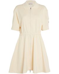Moncler - Cotton Polo Mini Dress - Lyst