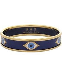 Halcyon Days - Plated Evil Eye Bangle - Lyst