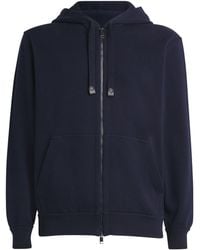 Brioni - Stretch-Cotton Zip-Up Hoodie - Lyst