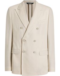 Dolce & Gabbana - Cotton Double-Breasted Blazer - Lyst