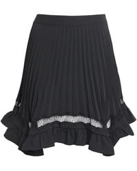 Claudie Pierlot - Asymmetric Pleated Mini Skirt - Lyst