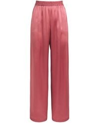 Eleventy - Silk Wide-Leg Trousers - Lyst