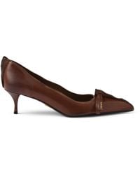 Prada - Antiqued Leather Pumps 55 - Lyst