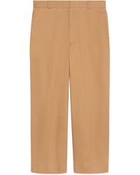 Gucci - Cotton Drill Tailored Trousers - Lyst