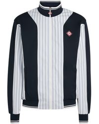 CASABLANCA - Cotton Pinstripe Panelled Track Jacket - Lyst