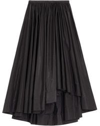 Valentino - Silk Pleated Midi Skirt - Lyst