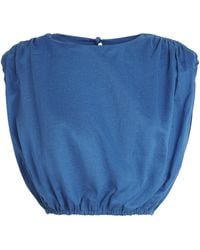 Toccin - Linen-Cotton Sirelle Crop Top - Lyst