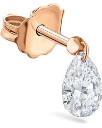 Maria Tash - Floating Pear Diamond Charm Single Stud Earring - Lyst