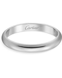 Cartier - Platinum 1895 Wedding Ring - Lyst