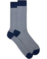dunhill - Cashmere-Mulberry Silk Stripe Socks - Lyst