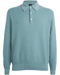 Brioni - Cotton-Silk-Cashmere Woven Polo Shirt - Lyst