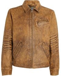 Polo Ralph Lauren - Distressed Leather Jacket - Lyst