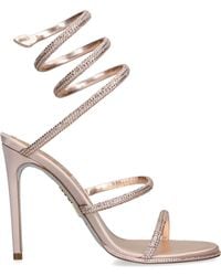 Rene Caovilla - Satin Crystal-Embellished Cleo Sandals 105 - Lyst