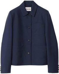 Miu Miu - Kid Mohair-Wool Shirt Jacket - Lyst