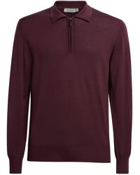 Canali - Wool Quarter-Zip Polo Sweater - Lyst