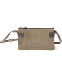 Brunello Cucinelli - Mini Suede Essence Shoulder Bag - Lyst