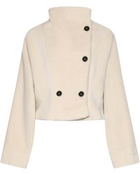 Marella - Alpaca-Virgin Wool Short Trench Coat - Lyst