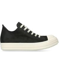 Rick Owens - Nubuck Classic Low-Top Sneakers - Lyst