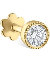 Maria Tash - Scalloped Set Diamond Threaded Single Stud Earring - Lyst