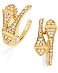 Marli New York - And Diamond Cleo Open Hoop Earrings - Lyst