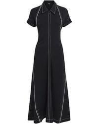 ME+EM - Stitch-Detail Fit-And-Flare Midi Dress - Lyst