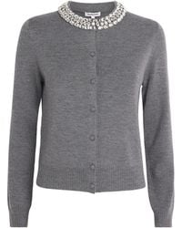 Veronica Beard - Merino Wool Embellished Daro Cardigan - Lyst