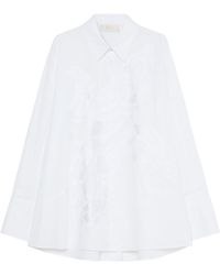 Marina Rinaldi - Cotton Embroidered Shirt - Lyst