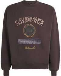 Lacoste - Cotton Logo-Embroidered Sweatshirt - Lyst