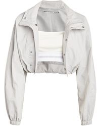 Alexander Wang - Track Jacket With Integrated Crop Top - Lyst