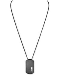 Messika - Move Titanium Graphite Titanium And Diamond Large Pendant Necklace - Lyst