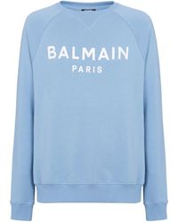Balmain - Organic Cotton Logo Sweatshirt - Lyst